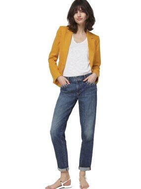White House Black Market Mid-Rise Everyday Soft DenimGirlfriend Jeans Size 0